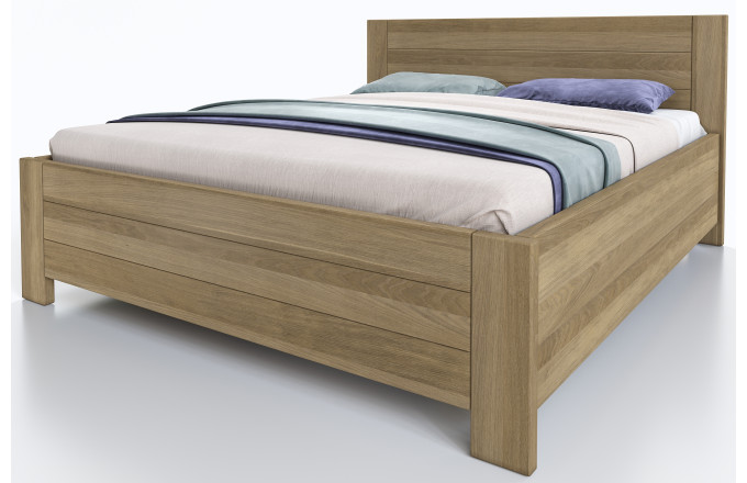Dubová postel Ivana s úložným prostorem