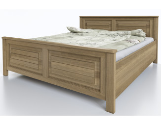 Dubová postel Martina s úložným prostorem