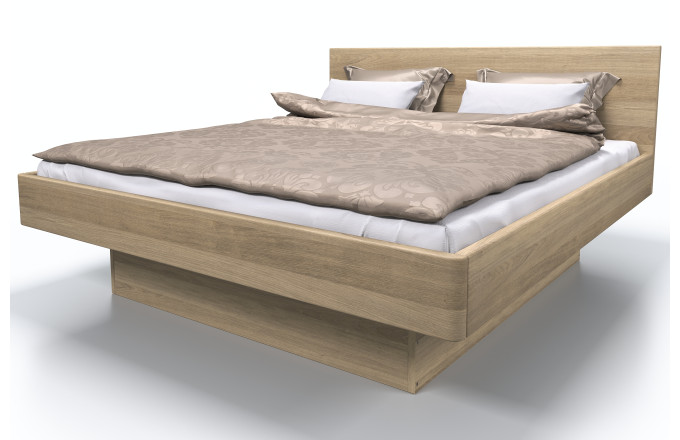 Dubová postel Pegas s úložným prostorem