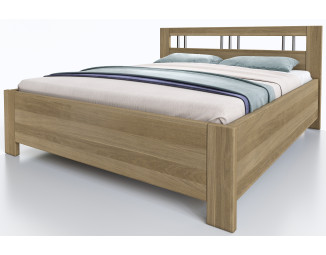 Dubová postel Perla s úložným prostorem