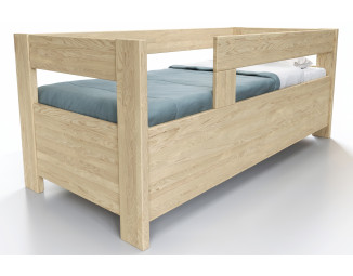 Jasanová postel Ela se dvěma opěrkami a úložným prostorem