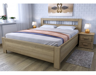 Dubová postel Perla s úložným prostorem